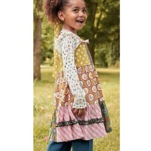 Matilda Jane Boho Patchwork Austin Rivers Knot Dress Size 4 2 sets available twi